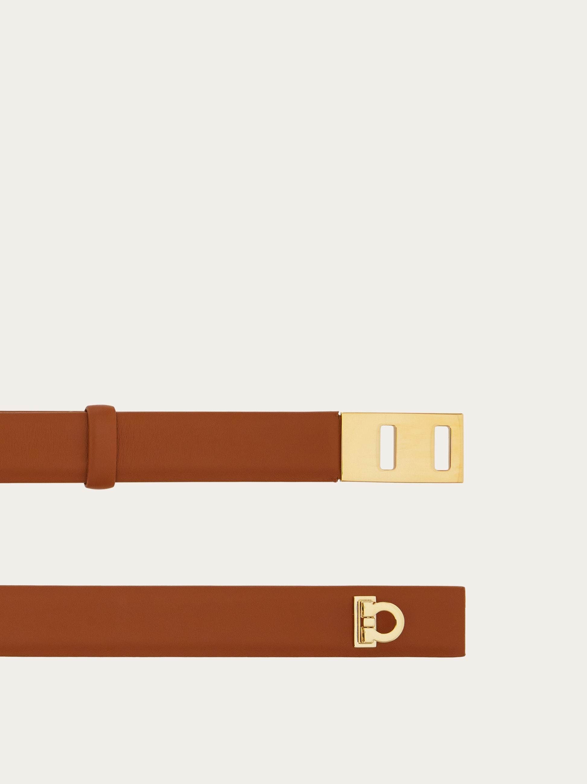 Ferragamo Adjustable Hugging Belt In Nude