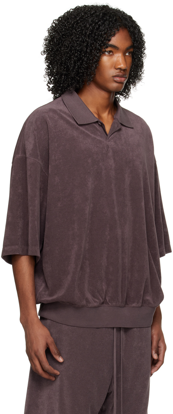 Essentials Single-button Short-sleeved Polo Shirt In Black