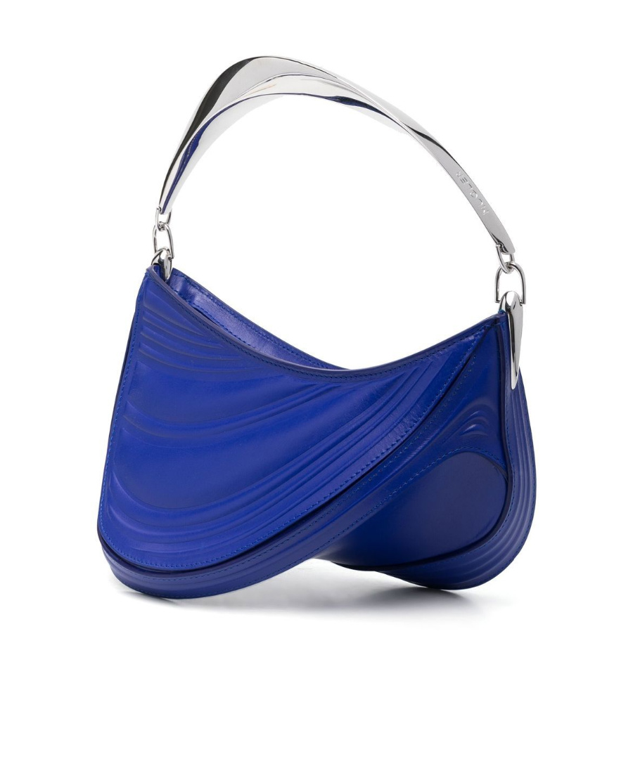 MUGLER SMALL SPIRAL CURVE 01 EMBOSSED TOTE BAG