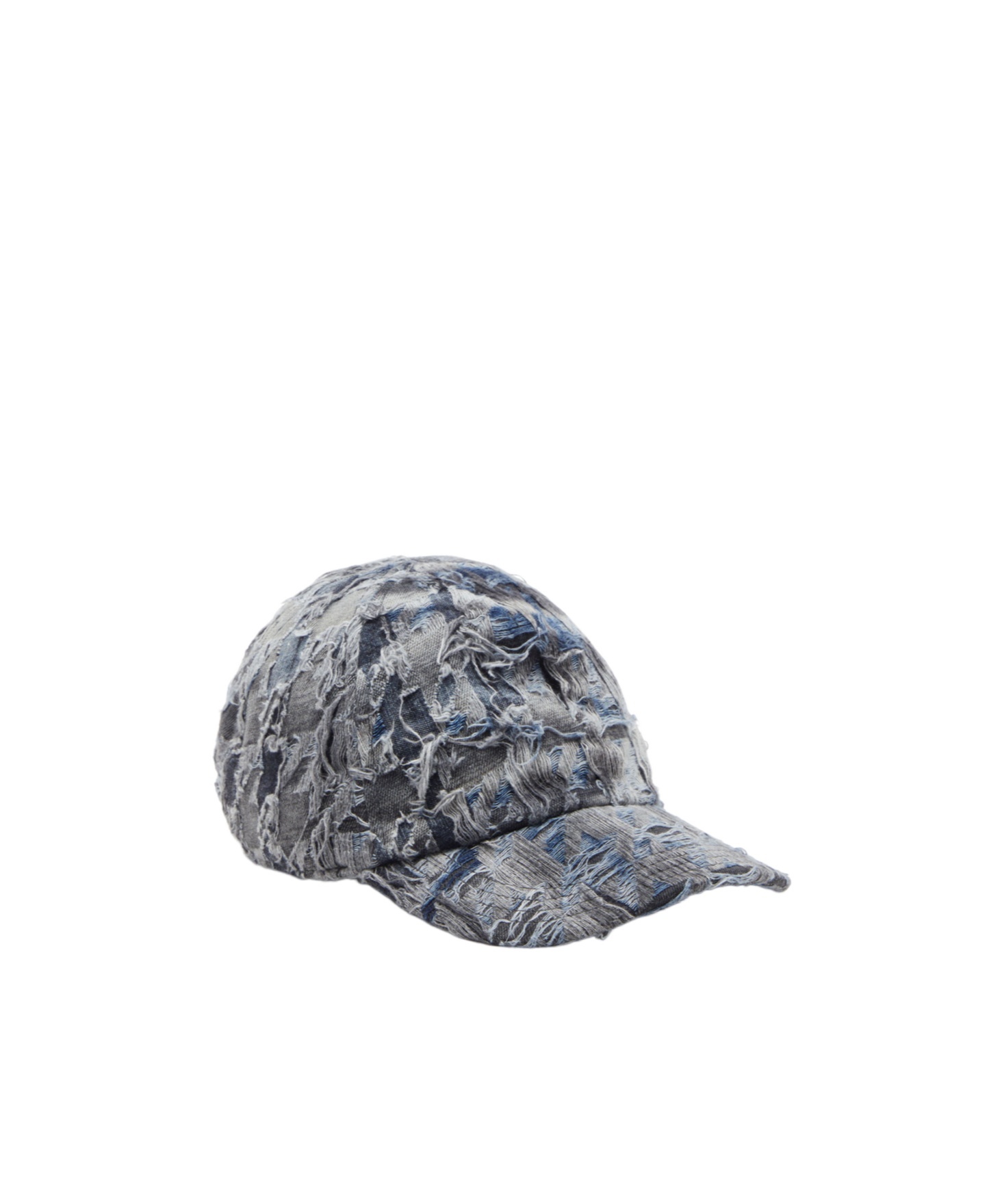 Diesel Curved Brim Distressed Baseball Cap In Gray