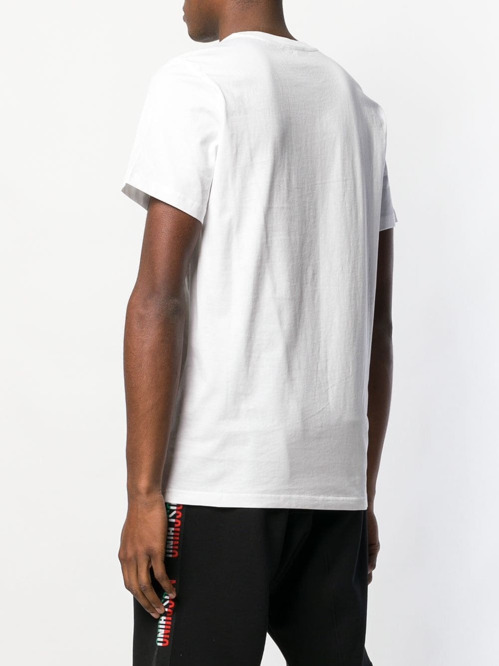 Moschino Cotton T-shirt With Double Question Mark Logo In White