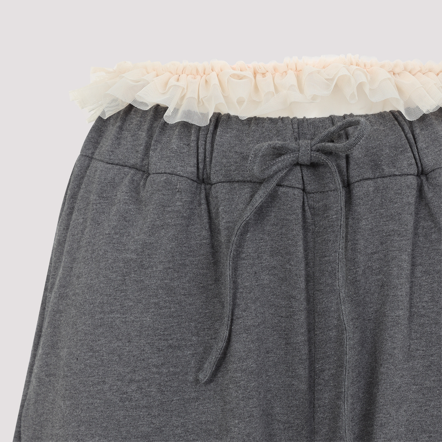 Simone Rocha Frilly  Drawstring Track Pants In Charcoal