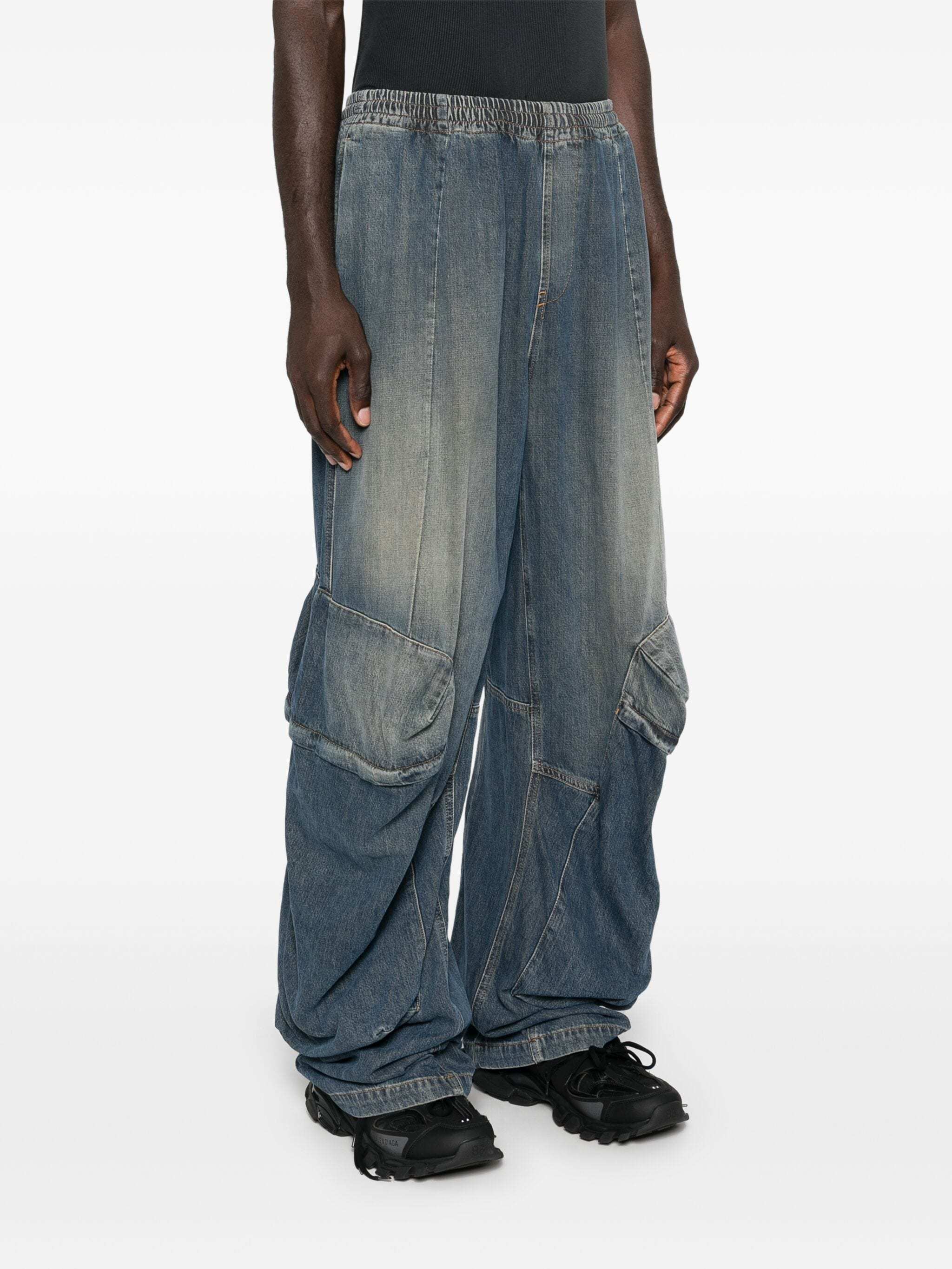 Diesel D-para-short-fsf Cropped Jeans In Gray