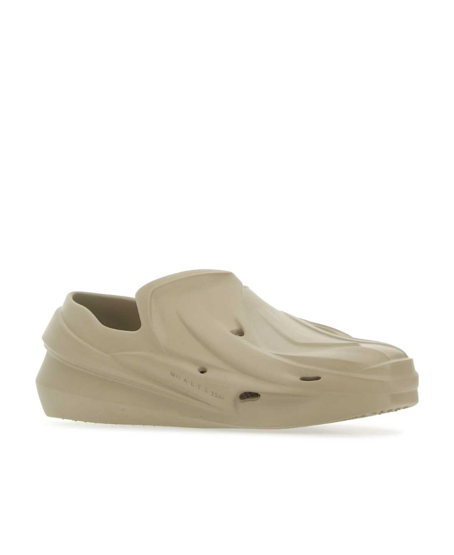 Alyx Mono Embossed-logo Slippers In Nude