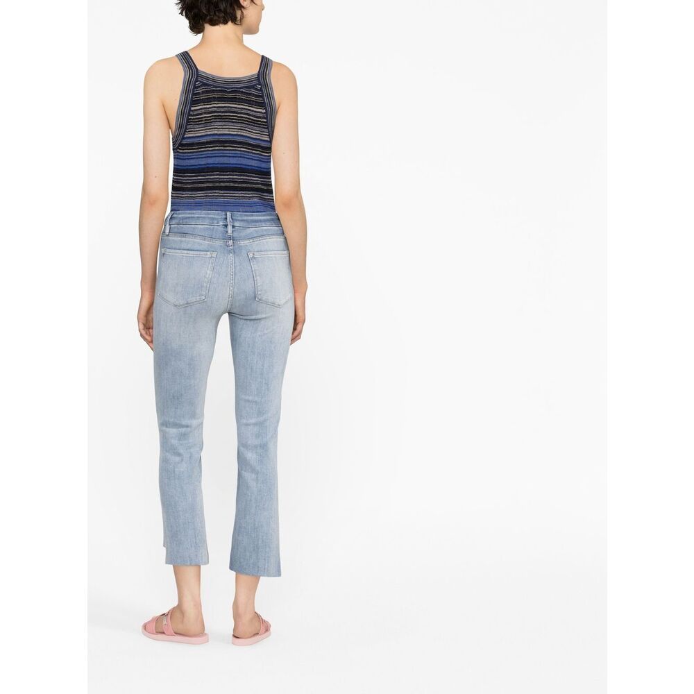 Frame Cropped-leg Jeans In Blue