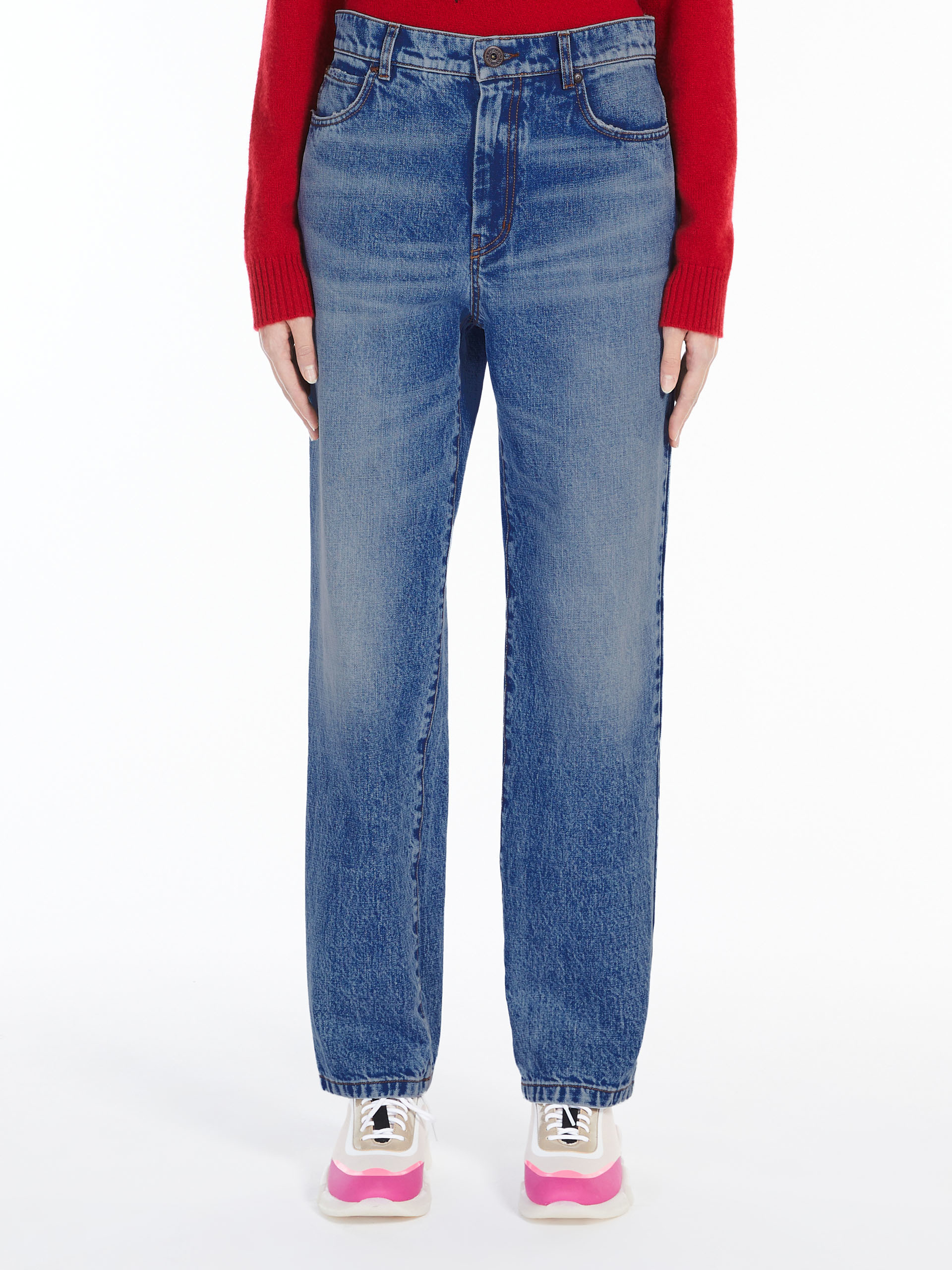 Weekend Max Mara Logo Jeans In Blue