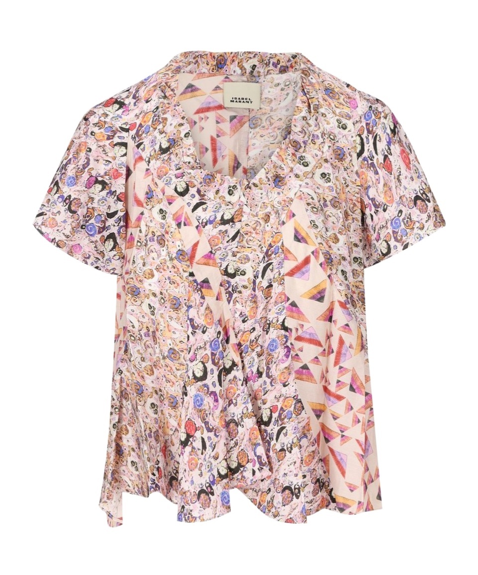 Isabel Marant All-over Printed Shirt In Pink