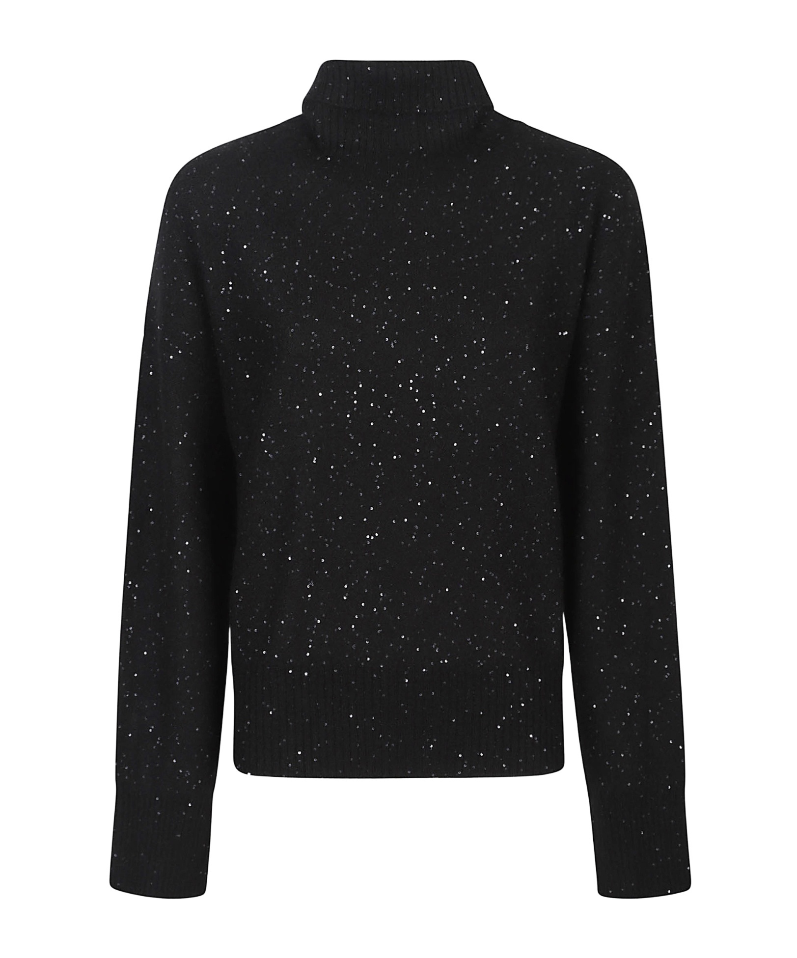 Fabiana Filippi Sequin-embellished Turtleneck Sweater In Black