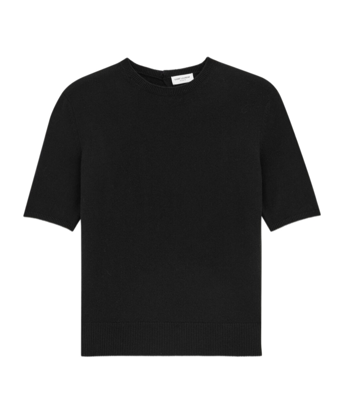 Saint Laurent Wool Round-neck Sweater In Black