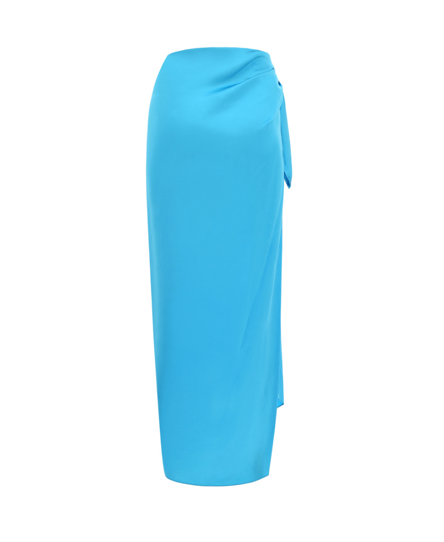 Balenciaga Simple Body-wrapped Skirt In Blue
