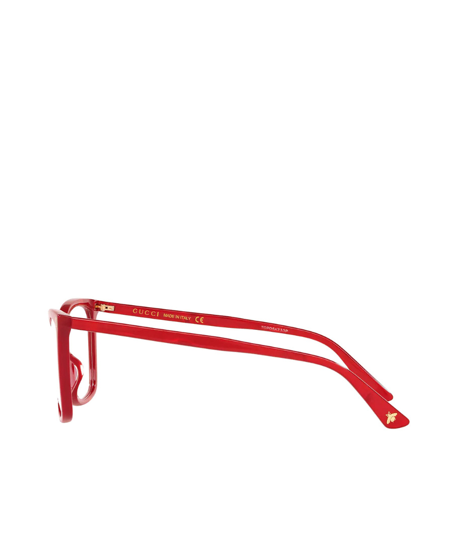 Gucci Rectangular-frame Glasses In Red