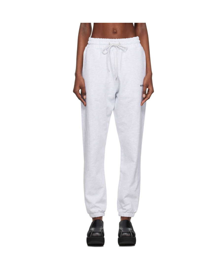 We11 Done Logo-print Cotton Track Pants In White