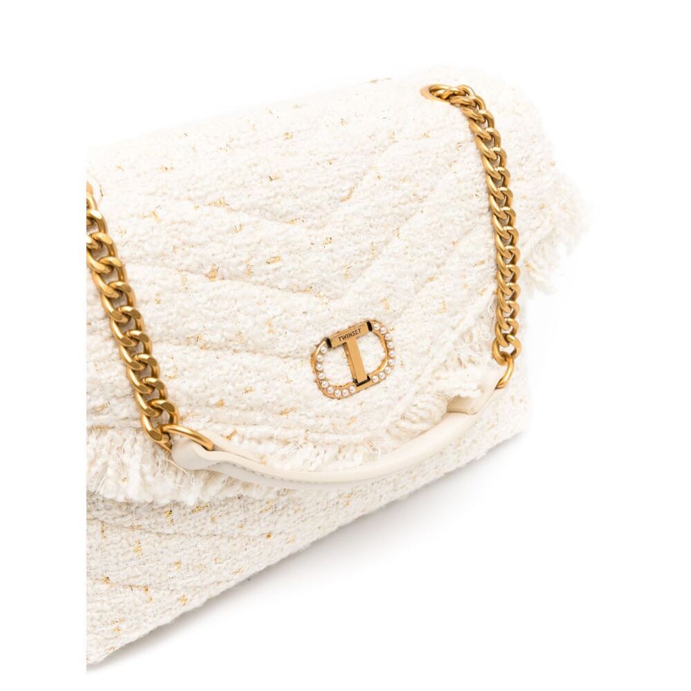 Twinset Medium Dreamy Cross Body Bag In White
