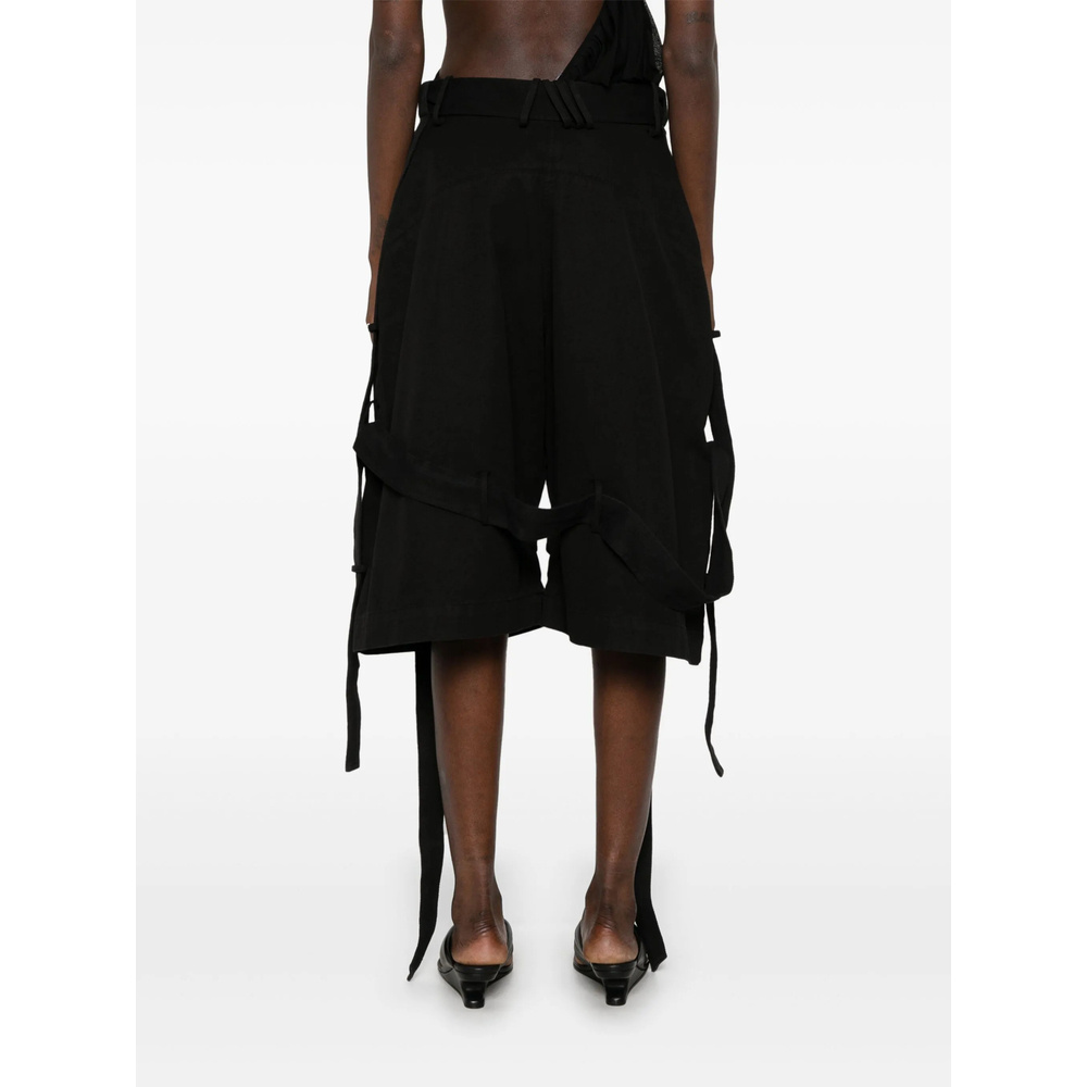 Attico Wide Bermuda Shorts In Black