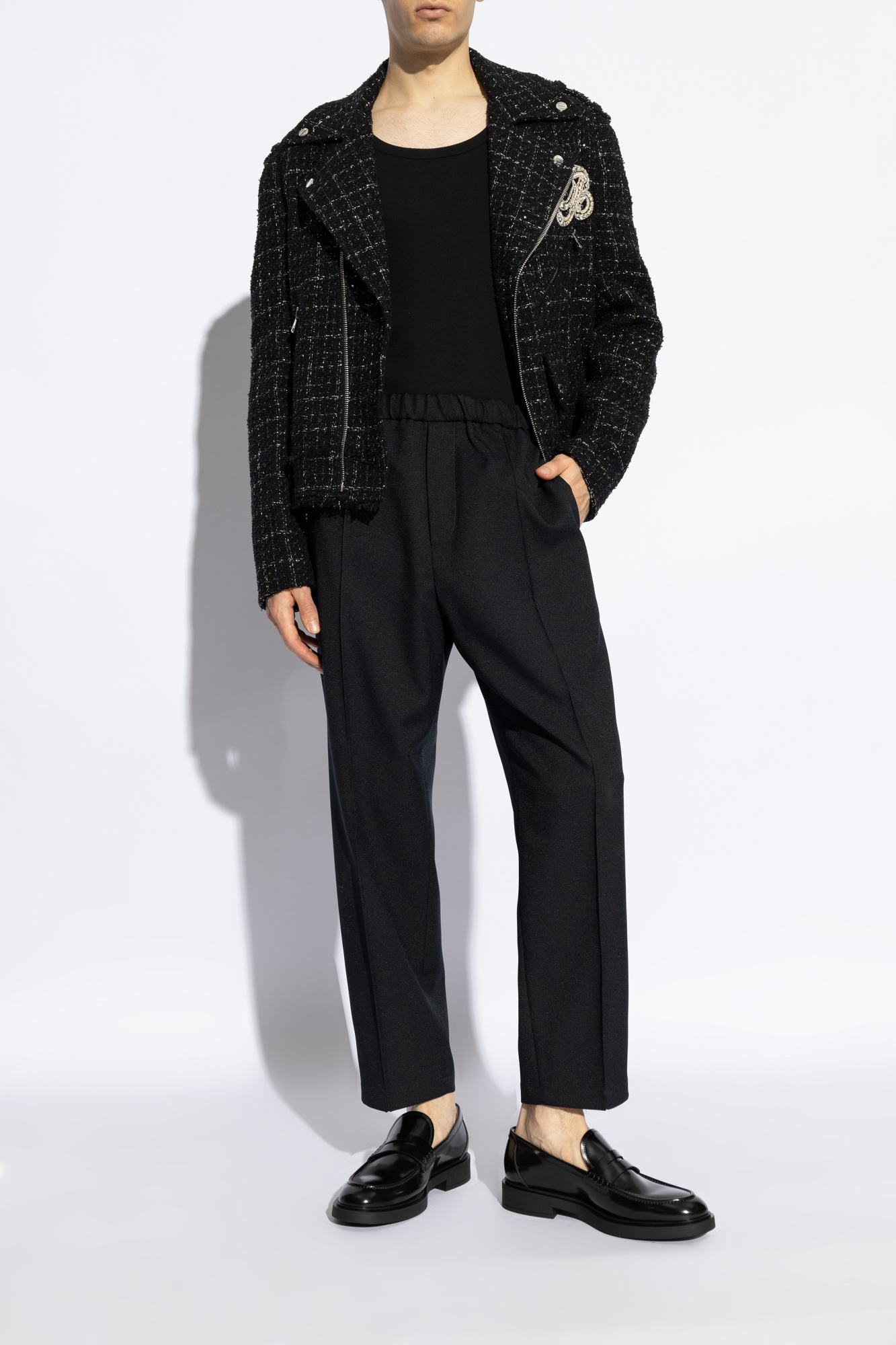 Gianvito Rossi Harris Polished-leather Penny Loafers In Black