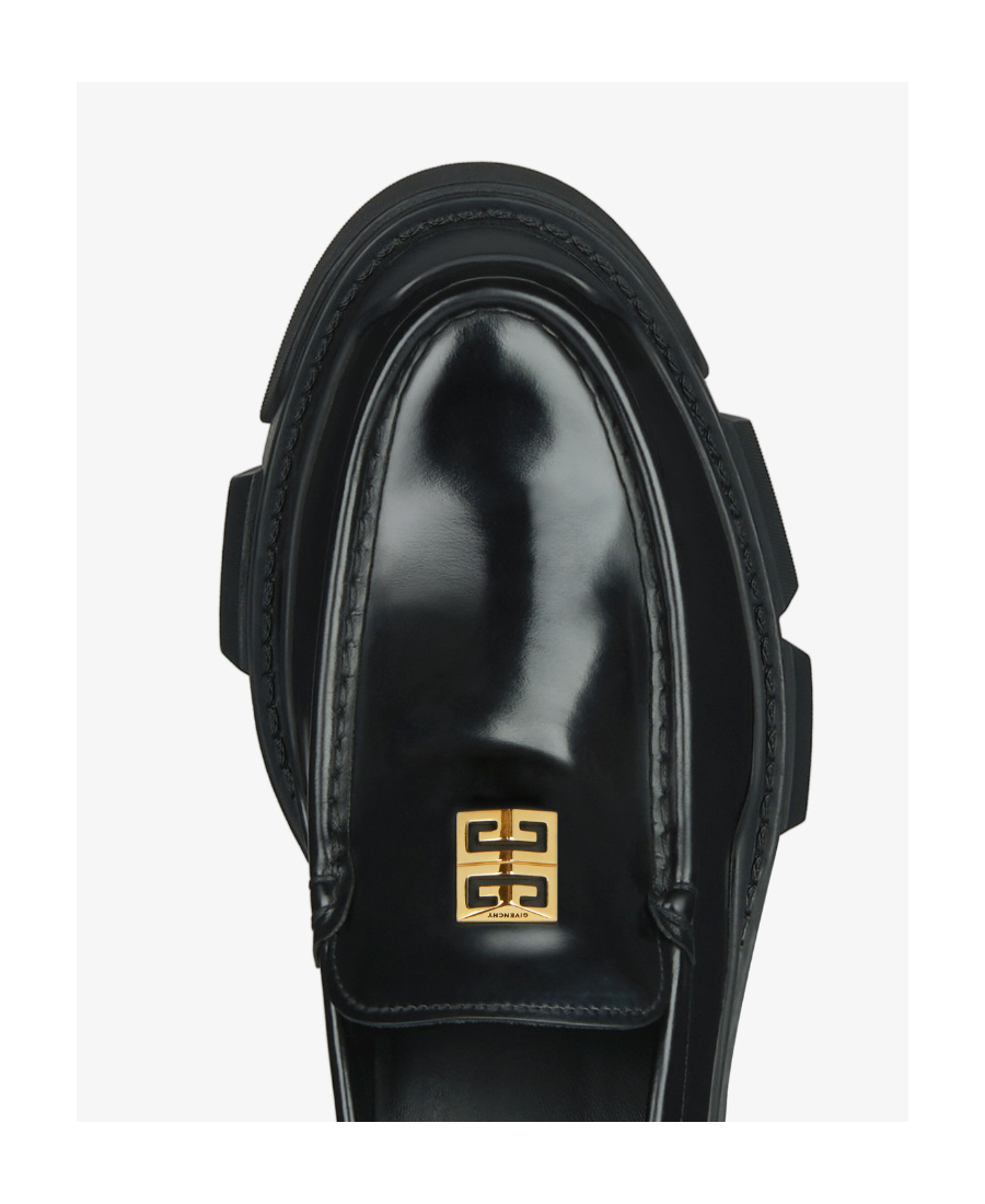 Givenchy 4g Logo Leather Loafers In Black