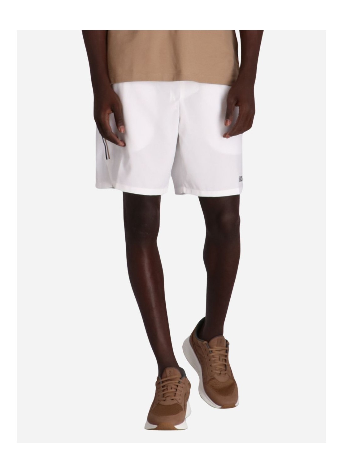 Shop Hugo Boss Logo-print Track Shorts In White