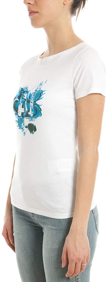 Armani Jeans Floral Logo T-shirt In White
