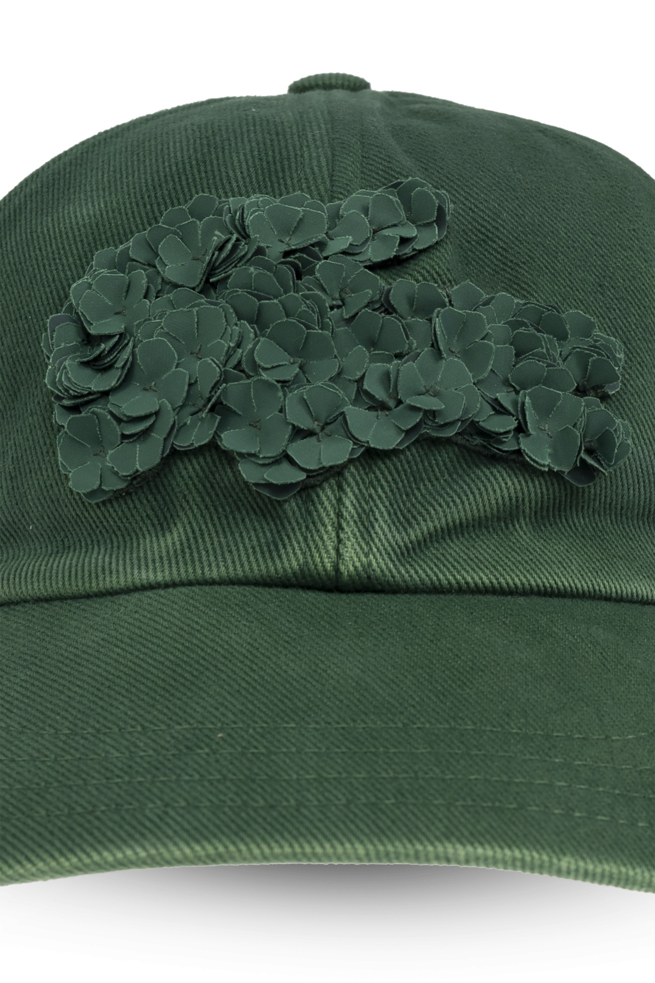 Lacoste X Lemarié Floral-appliqué Cap In Green