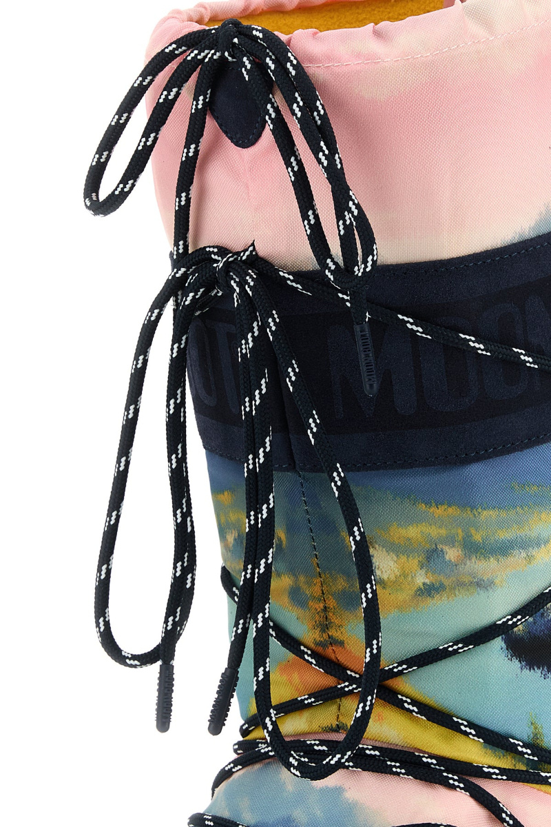 Moon Boot Lace-up Snow Boots In Multi