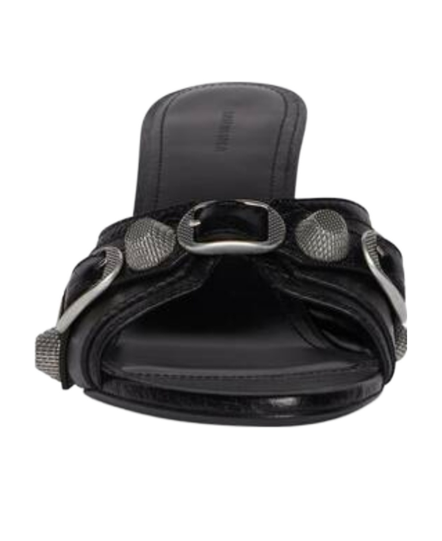 Balenciaga Sandali Cagole Donna Pelle Nero In Black