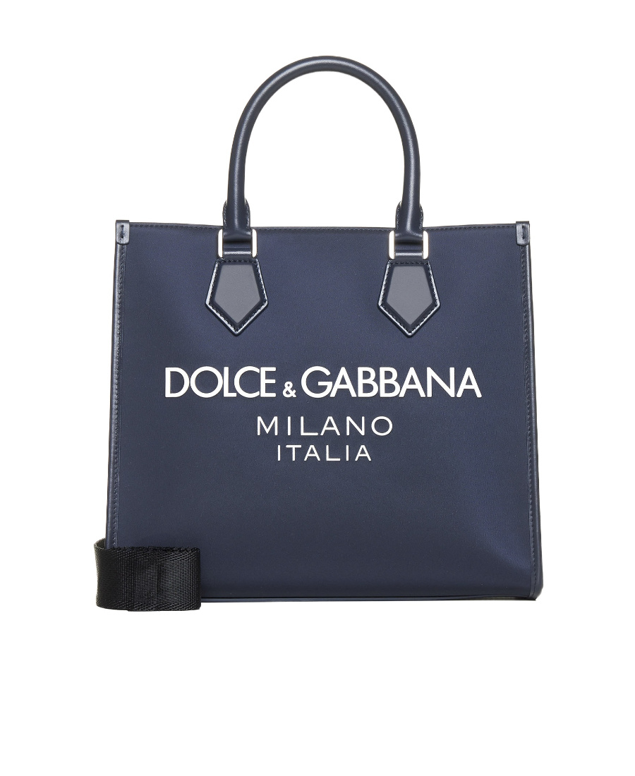 Dolce & Gabbana Logo-embossed Canvas Tote Bag In Black