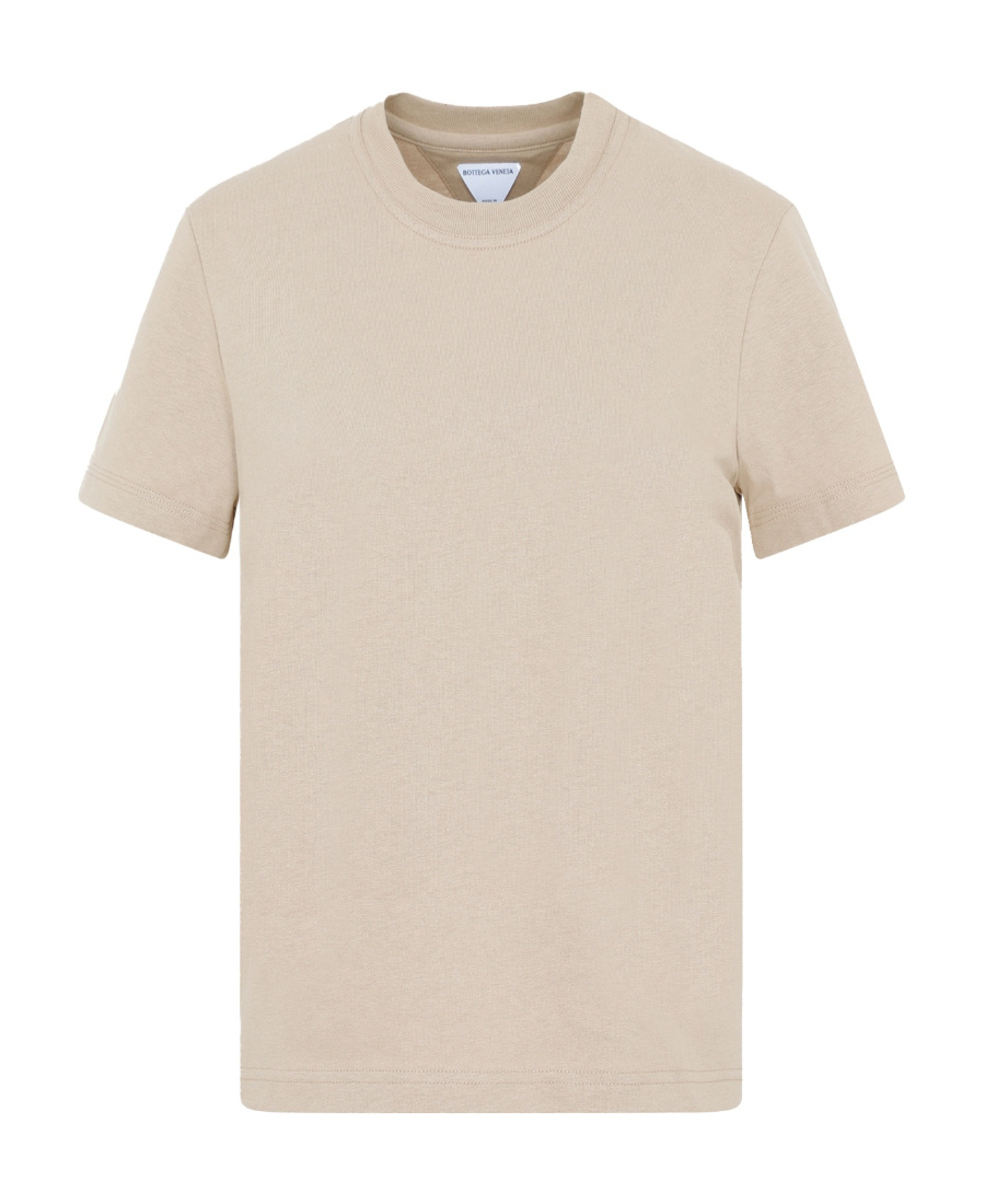 Bottega Veneta Logo Short-sleeved T-shirt In Nude