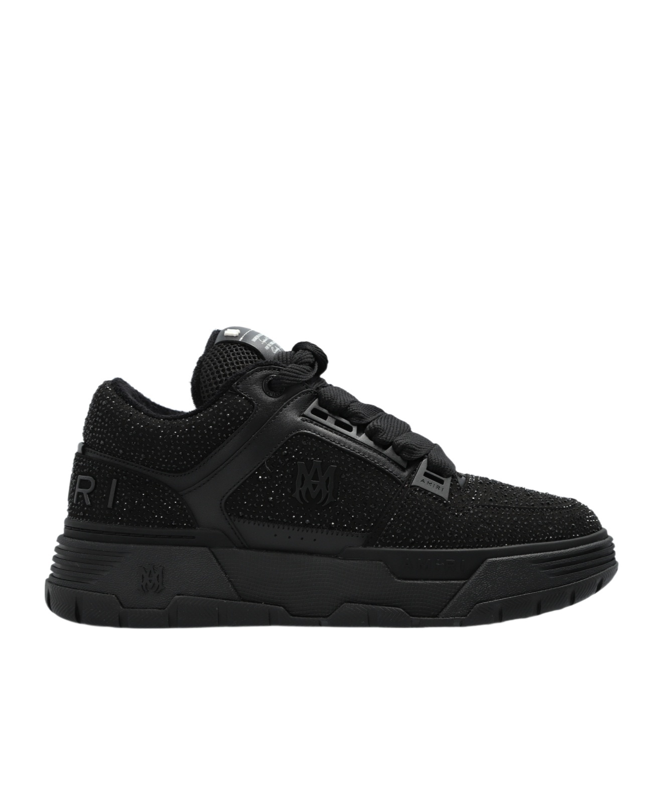 Amiri Crystal Ma-1 Embellished Sneakers In Black