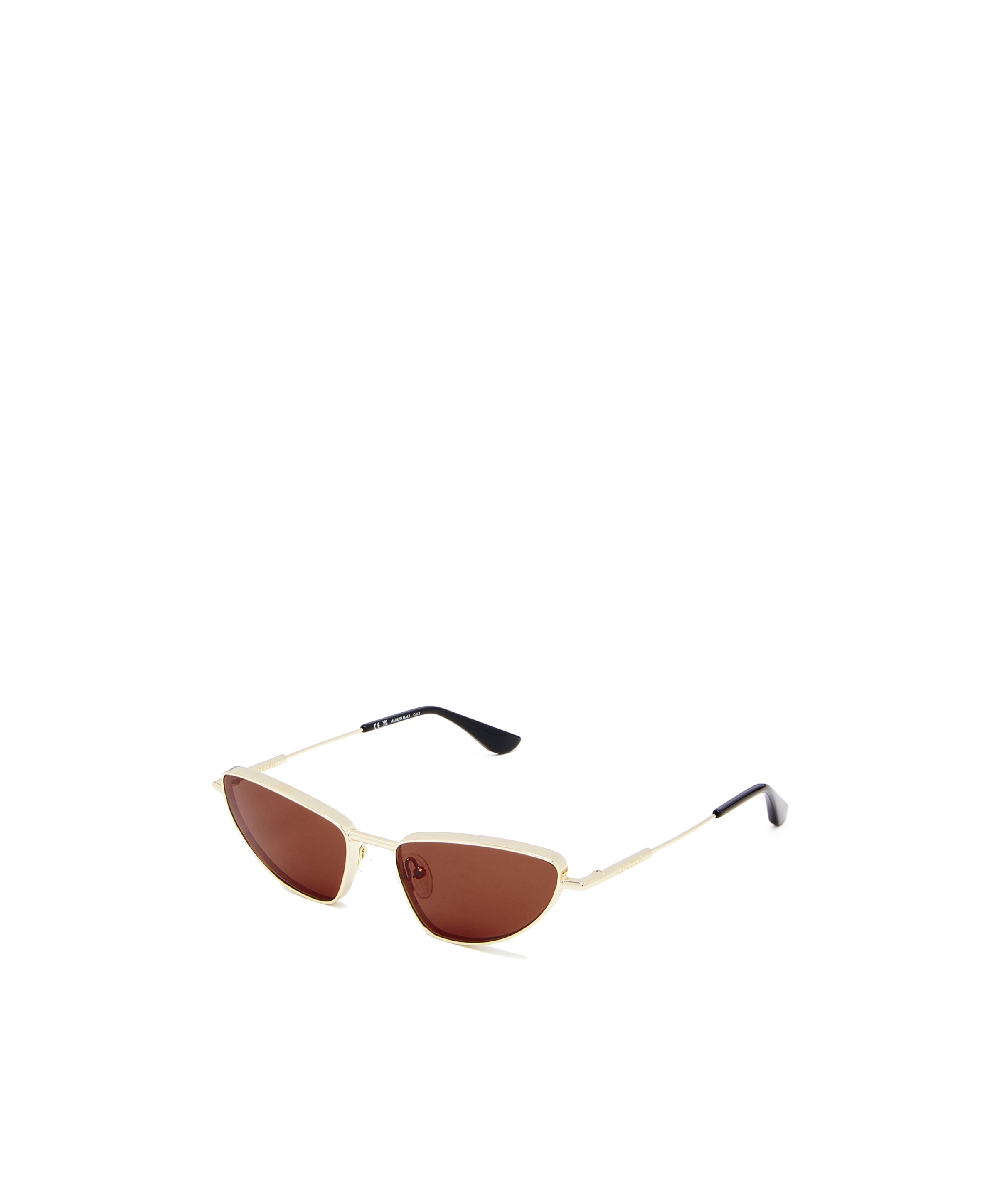 Alexander Mcqueen Women's Metal T-bar Soft Cat-eye Sunglasses In Brown/gold