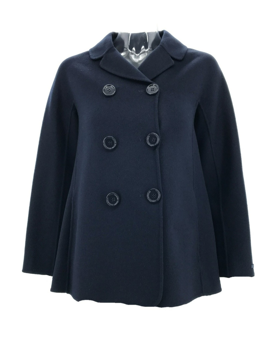 Max Mara Double-breasted Long-sleeved Casual Jacket In Black