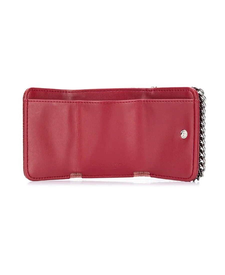 Stella Mccartney Falabella Small Flap Wallet In Red
