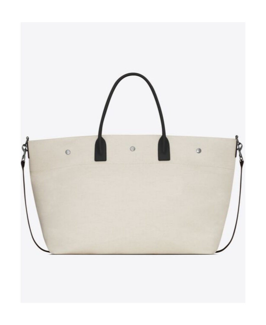Saint Laurent Rive Gauche Maxi Tote Bag In Nude