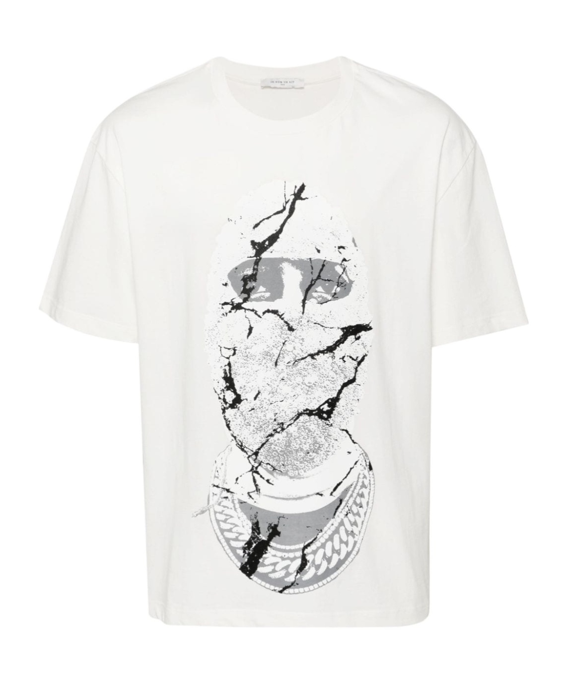 Ih Nom Uh Nit Marble Mask T-shirt In White