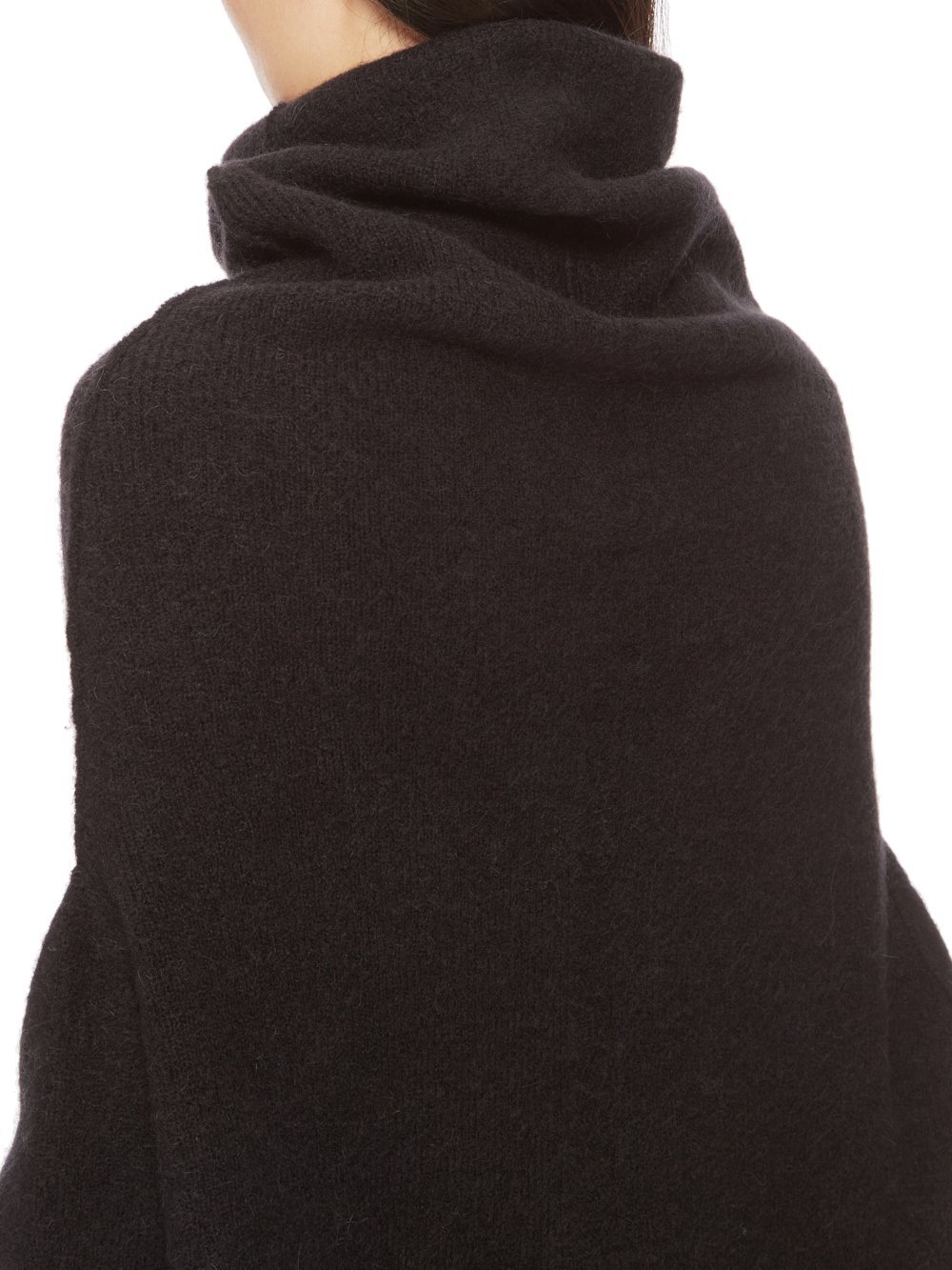 Rick Owens Long-sleeved Alpaca Sweater In Black