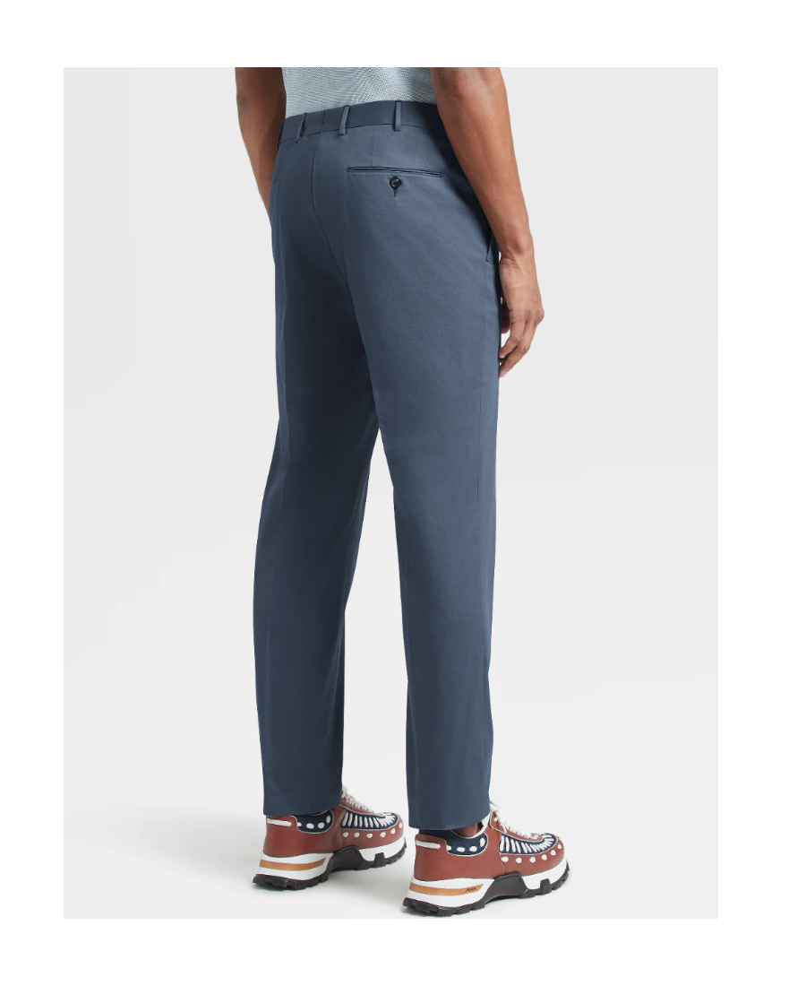 Zegna Straight Trousers In Blue