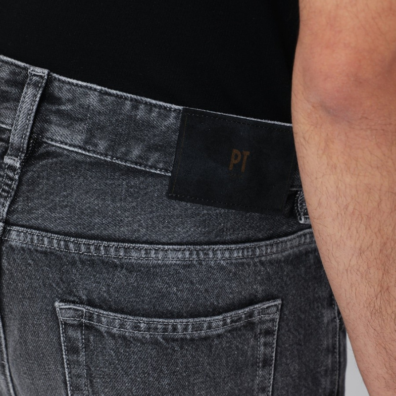 Pt Torino Washed-effect Straight Jeans In Black