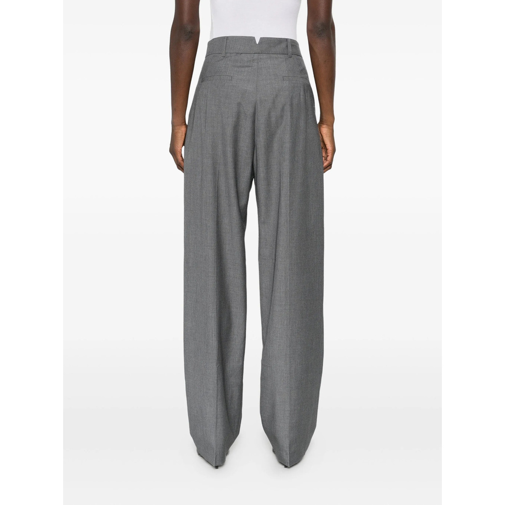 The Frankie Shop Belt Loop Casual Pants In Gray