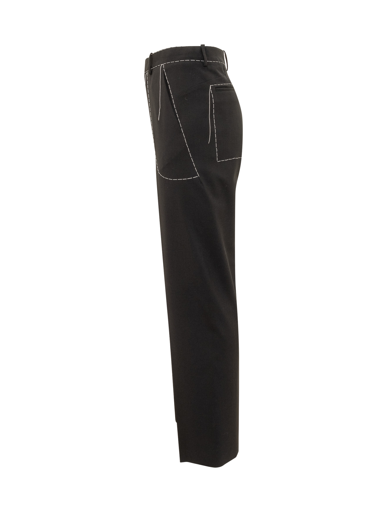 Off-white Stitch Tailored Trousers In Black
