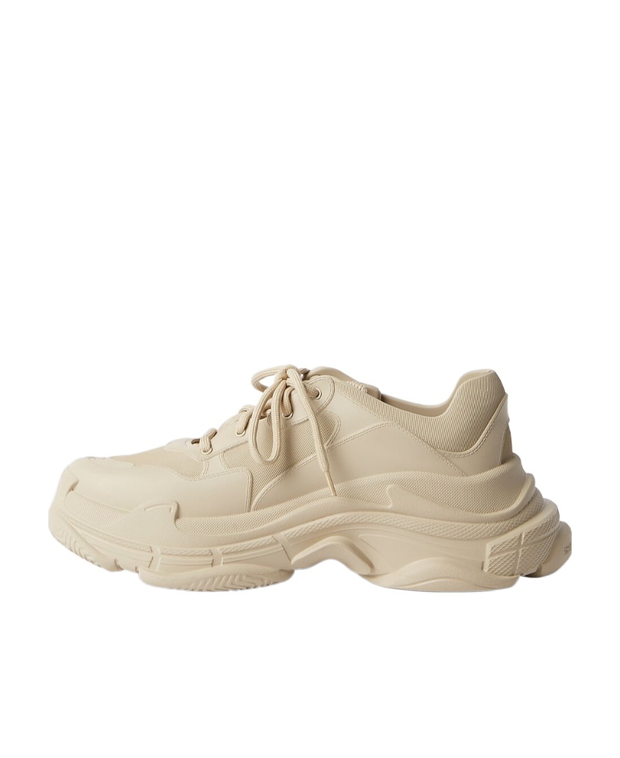 Balenciaga Triple S Mold Lace-up Sneakers In Nude