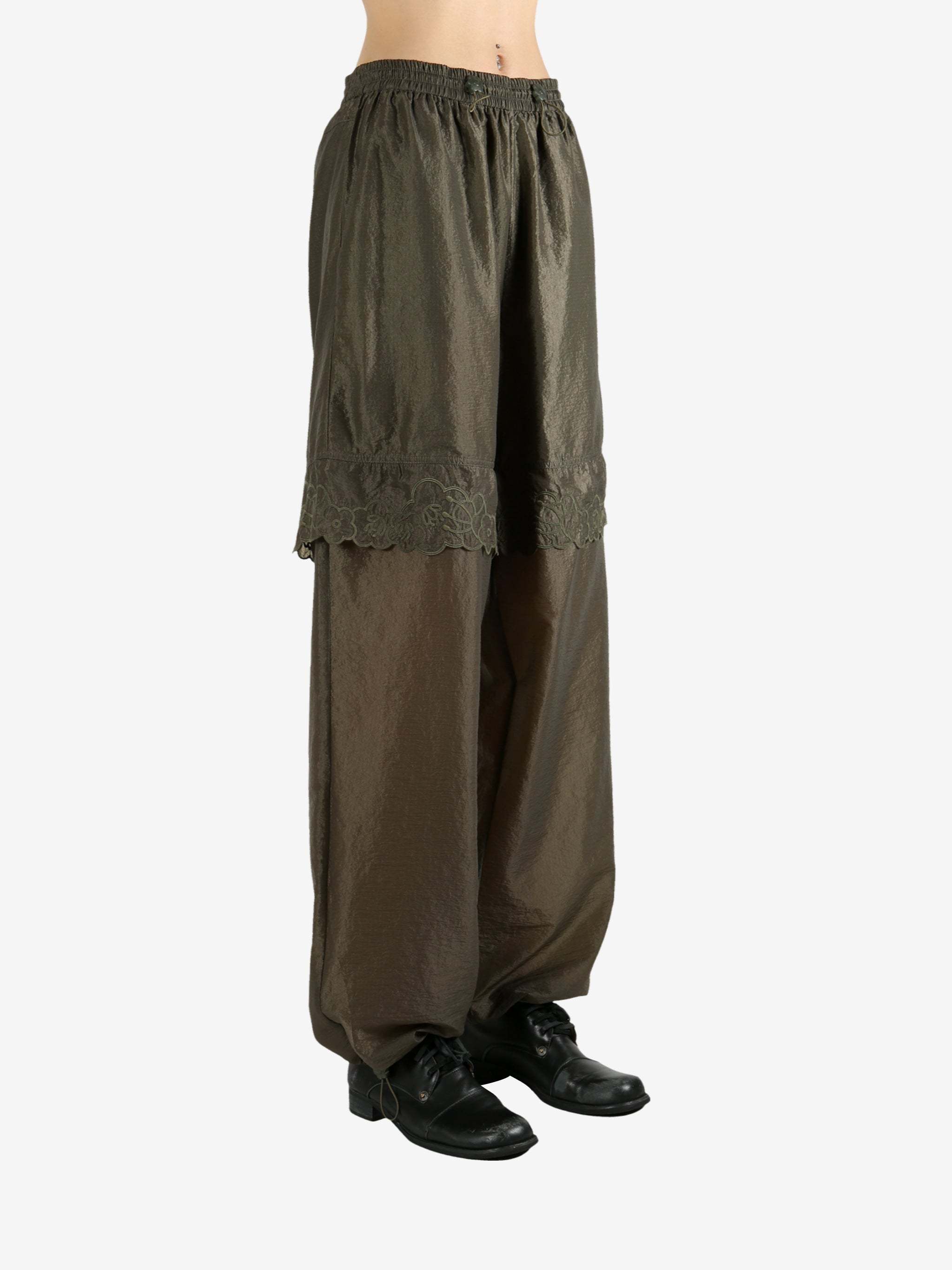 Cecilie Bahnsen Elastic Waist Casual Pants In Green
