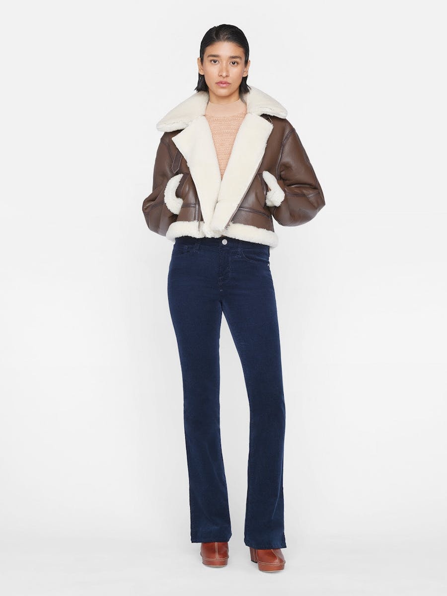 FRAME MID-RISE BOOTCUT TROUSERS