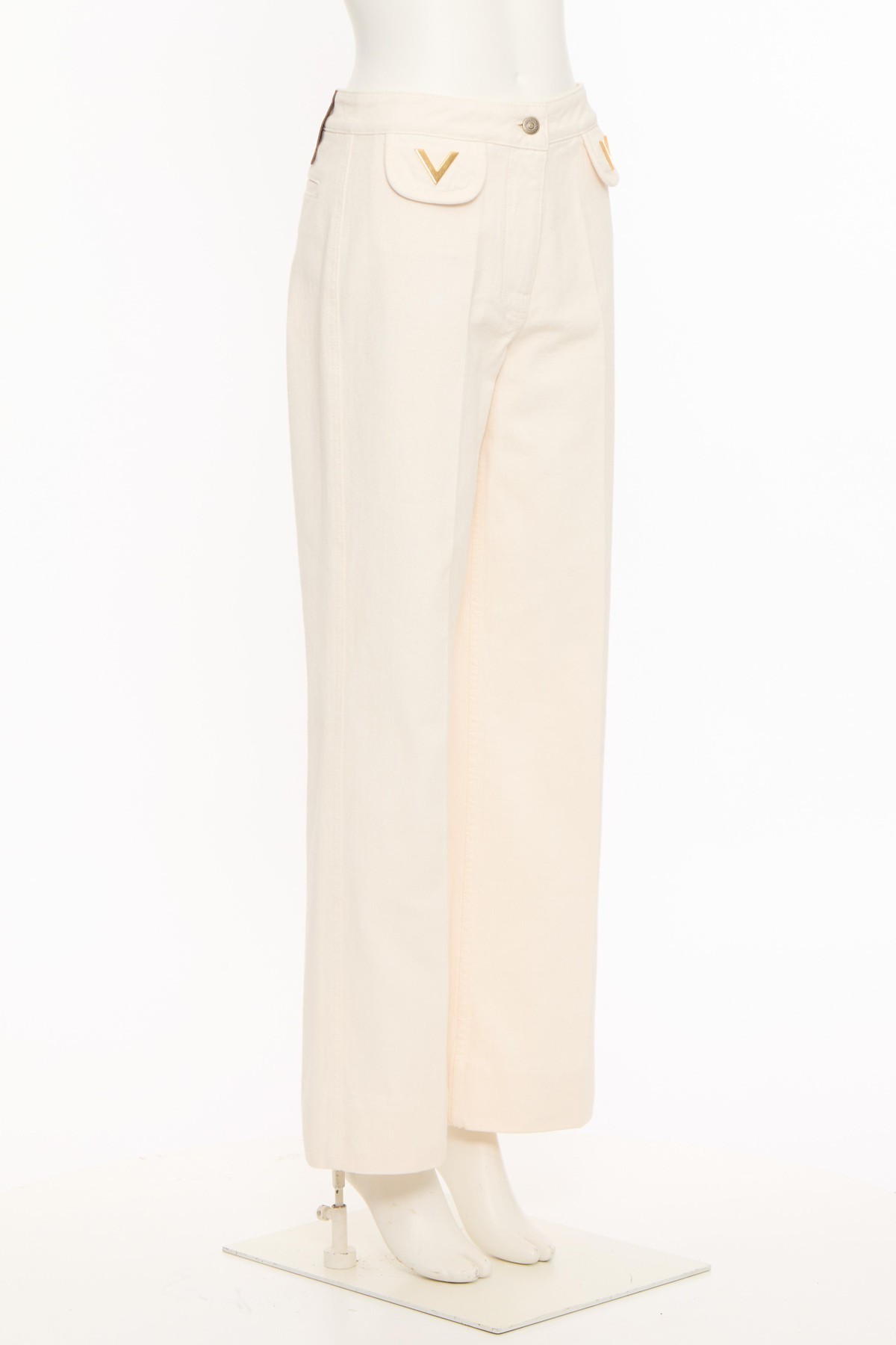 Valentino Vlog Logo Jeans In White