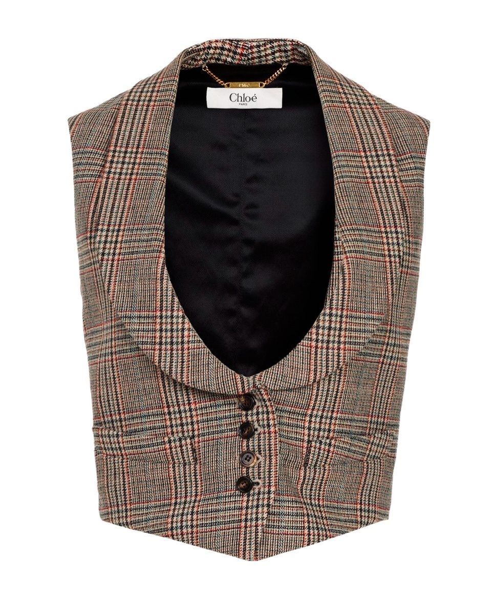 Chloé Sleeveless Wool Vest In Black