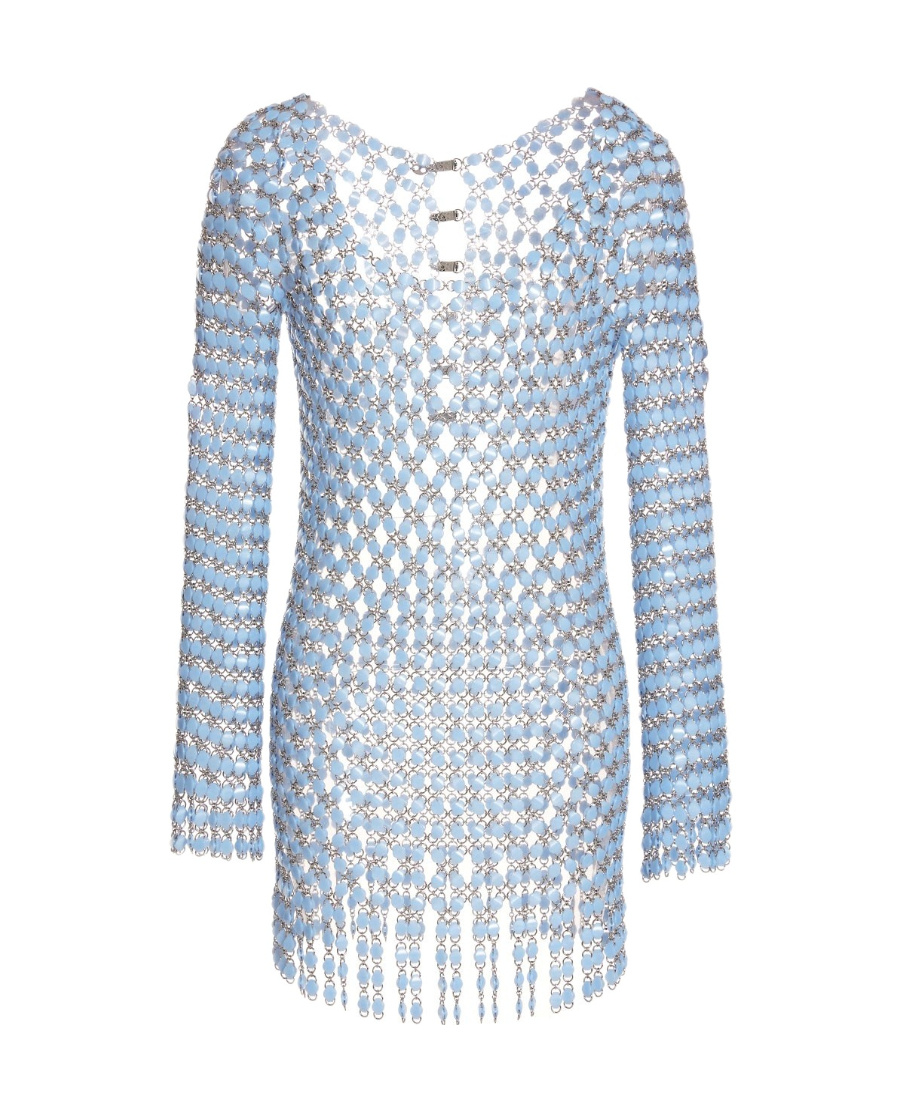 Shop Rabanne Embellished Mini Dress In White