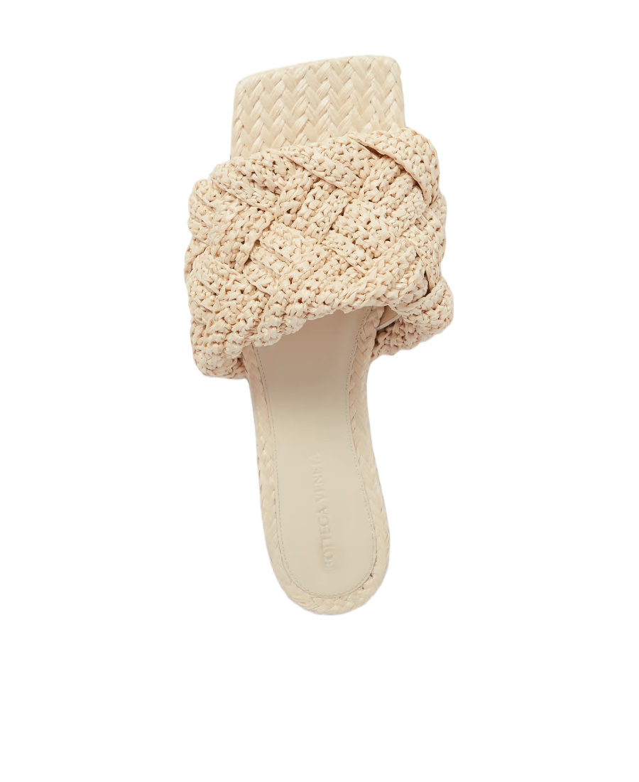 Bottega Veneta Logo Logo Flat Bottom Flip-flops In Nude