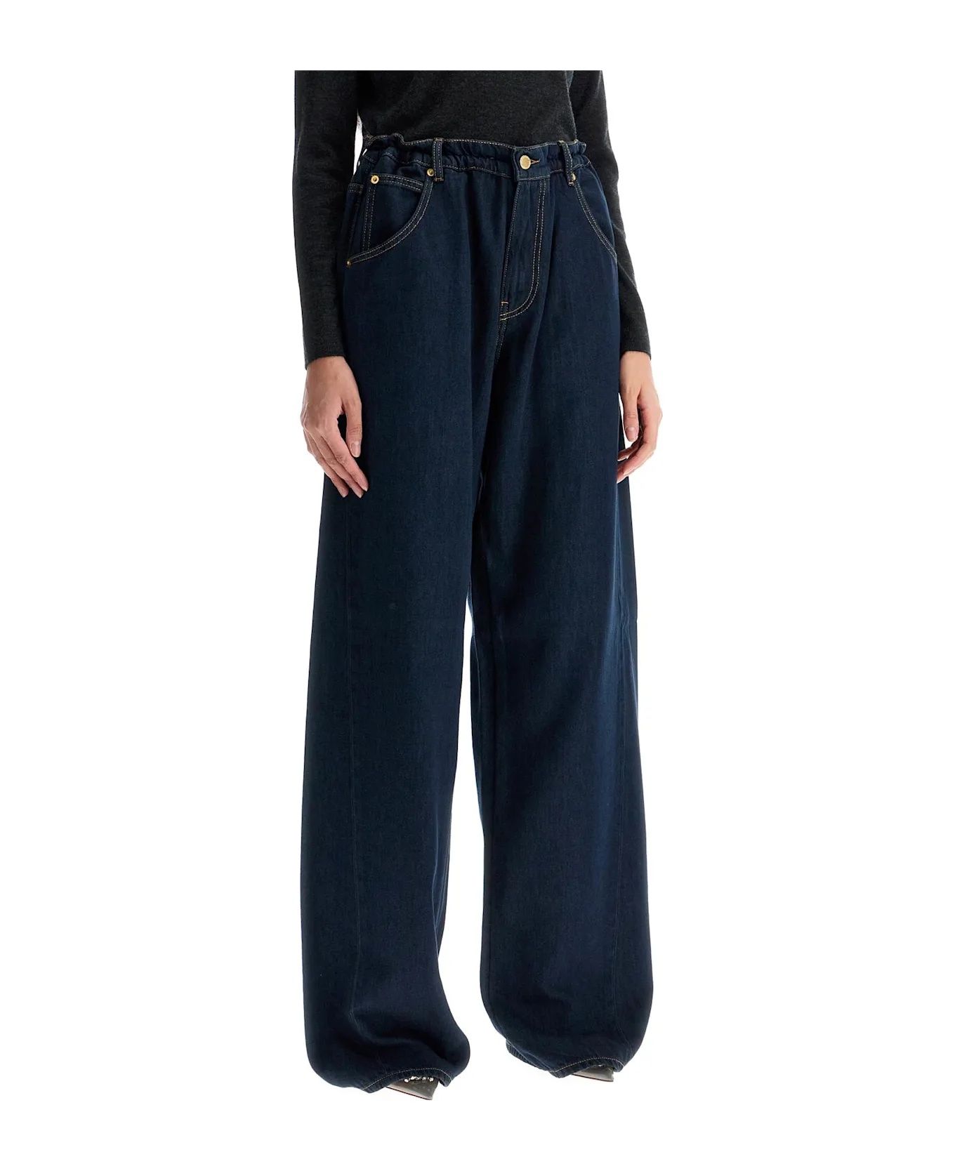 Darkpark Iris Tencel Paper Bag Pants In Black