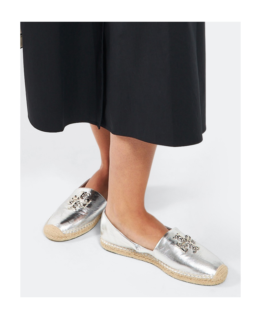 Tory Burch Metallic-effect Espadrilles In White