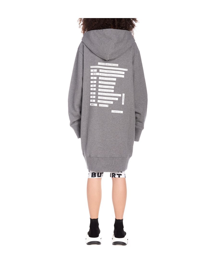 Mm6 Maison Margiela Zipper Hoodie In Gray