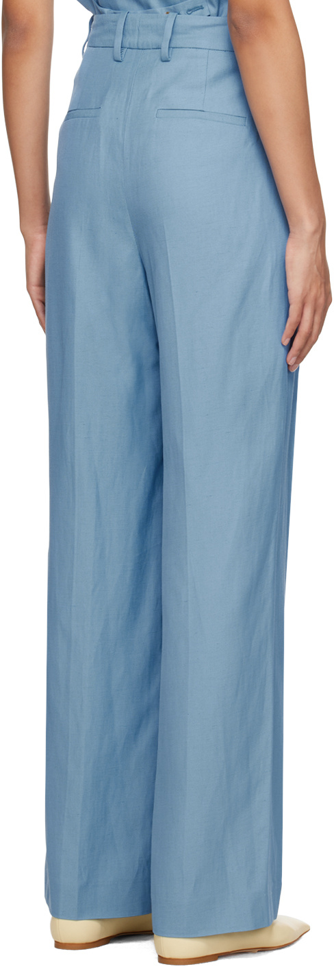 Loulou Studio Straight-leg Casual Pants In Blue