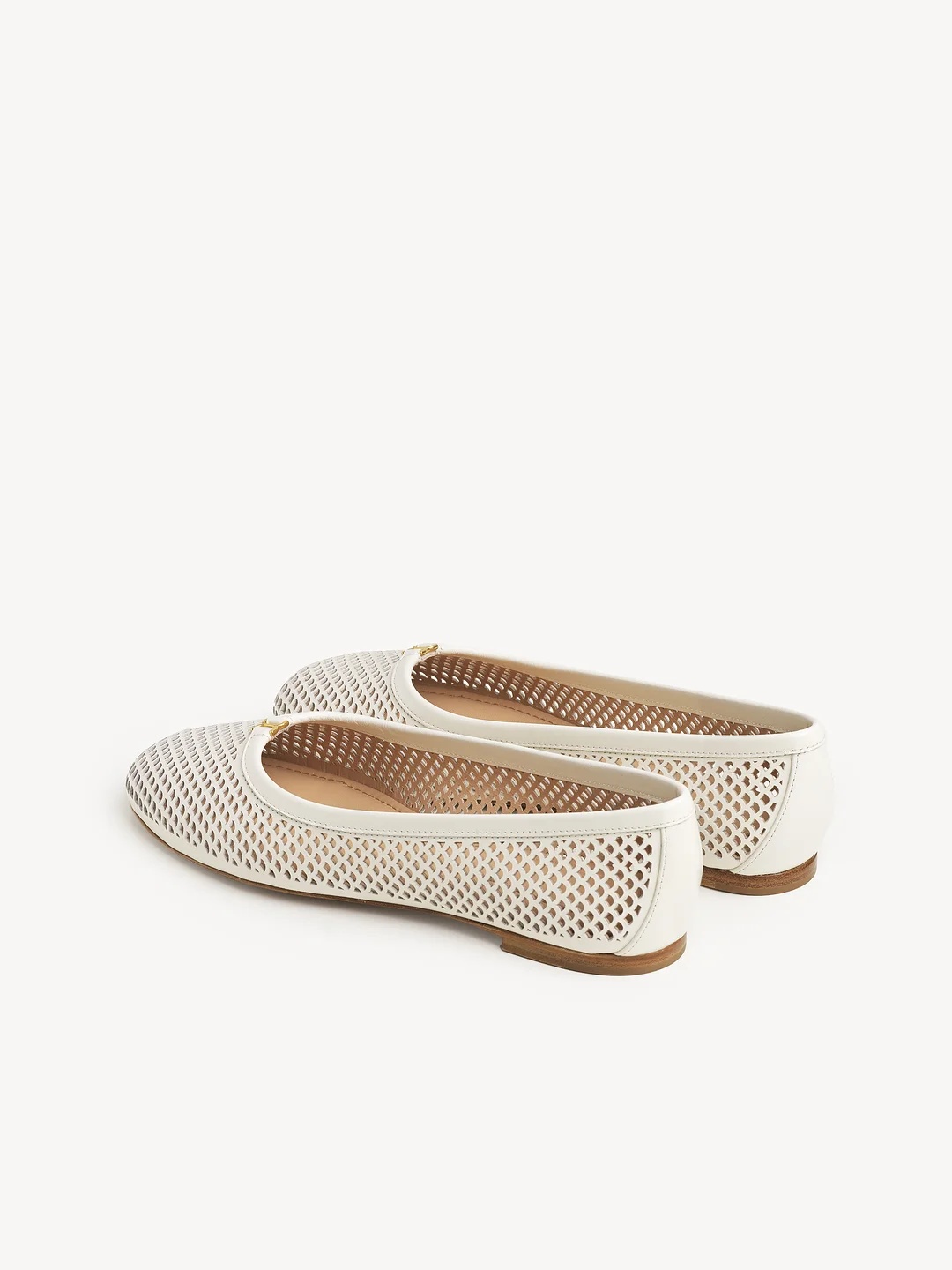 Chloé Off-white Marcie Ballerina Flats In White